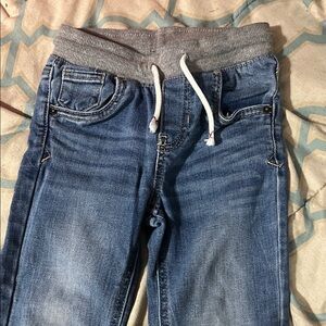 Cat & Jack Light Blue Denim Pants with Gray Waistband
